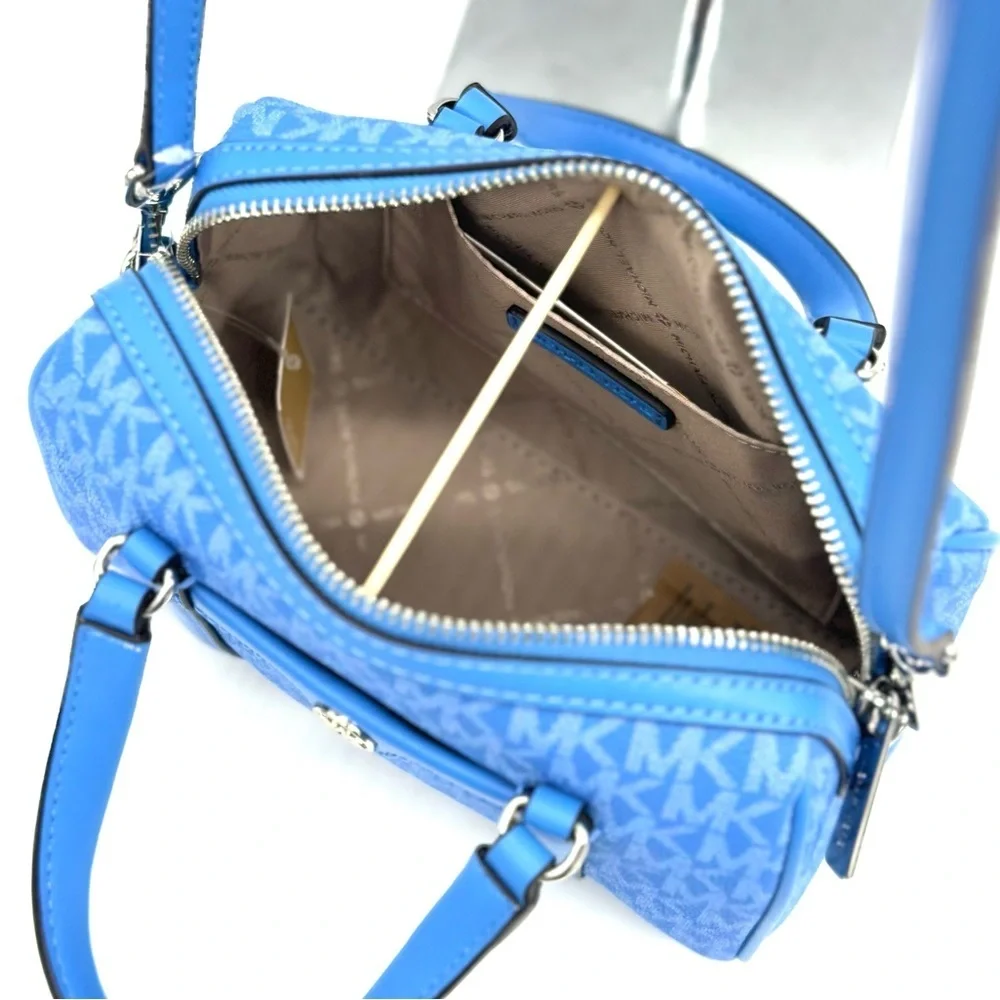 Michael Kors Small Travel Duffle Xbody Satchel Shoulder Bag South Pacific Blue